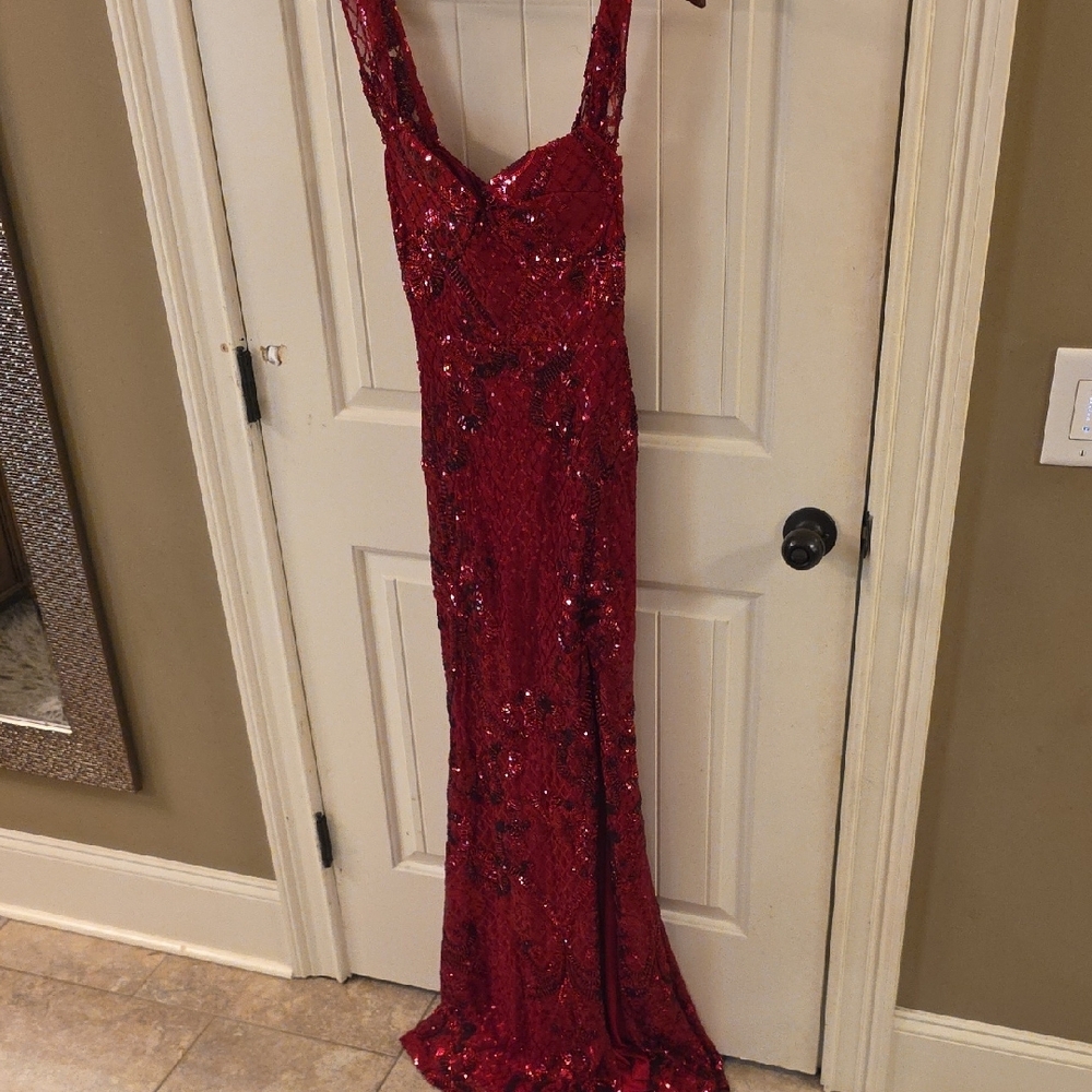 Windsor Ruby Red Sequin Dress